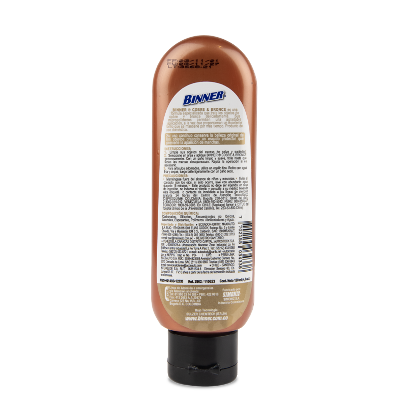 DESMANCHADOR Y BRILLADOR COBRE Y BRONCE  120 ML - Imagen 4