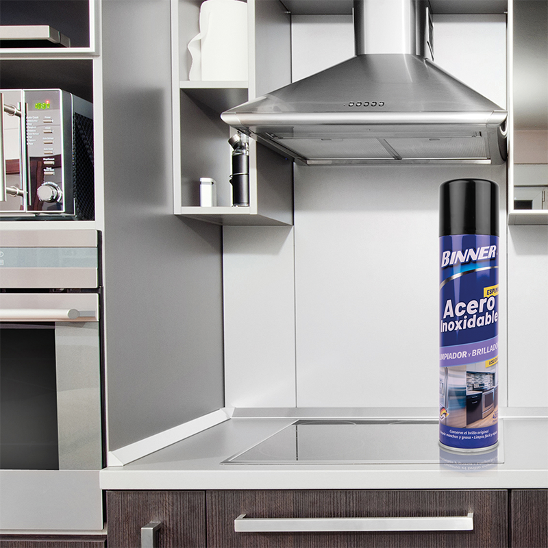 LIMPIADOR Y BRILLADOR DE ACERO INOXIDABLE EN ESPUMA 400 ML - Imagen 5