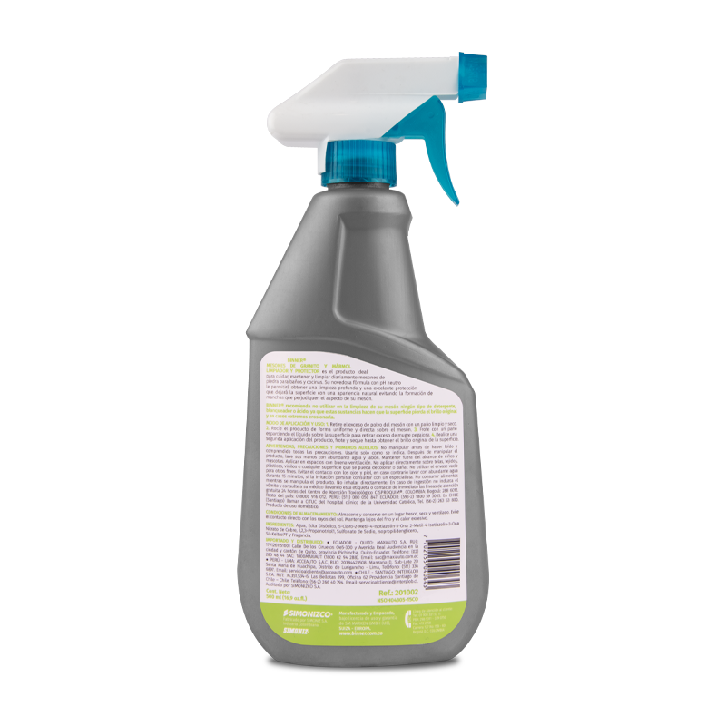 LIMPIADOR Y PROTECTOR MESONES MÁRMOL Y GRANITO 500 ML - Imagen 4