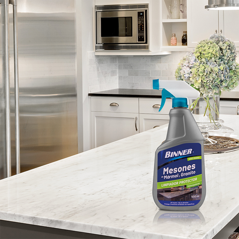 LIMPIADOR Y PROTECTOR MESONES MÁRMOL Y GRANITO 500 ML - Imagen 5
