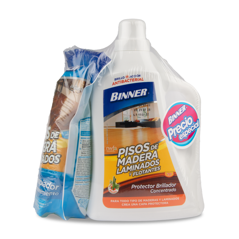 PROTECTOR CONCENTRADO PISOS DE MADERA 1.900 ML + DOYPACK LIMPIADOR DE MANTENIMIENTO 500 ML - Imagen 1
