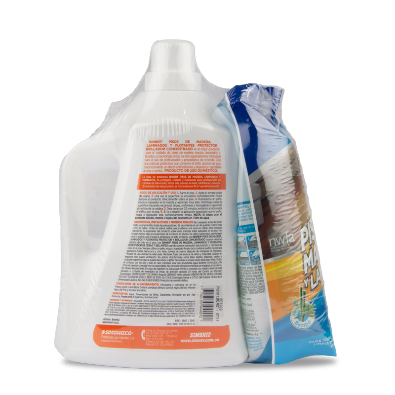 PROTECTOR CONCENTRADO PISOS DE MADERA 1.900 ML + DOYPACK LIMPIADOR DE MANTENIMIENTO 500 ML - Imagen 3