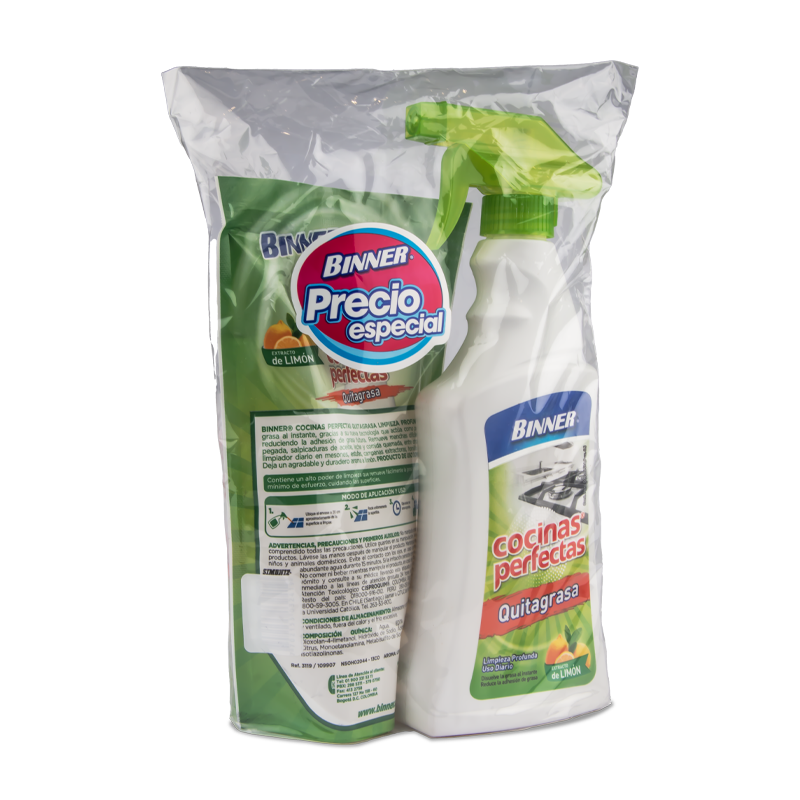QUITAGRASA COCINAS PERFECTAS 500 ML + DOYPACK 500 ML - Imagen 2