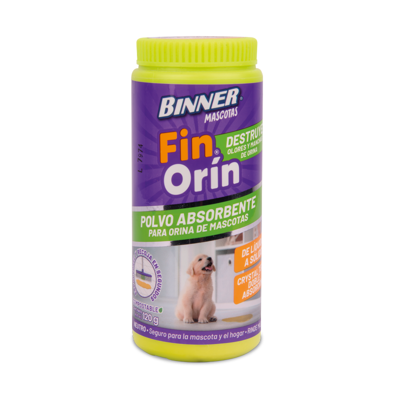 FINORÍN POLVO ABSORBENTE PARA ORINA DE MASCOTAS 120 g - Imagen 1