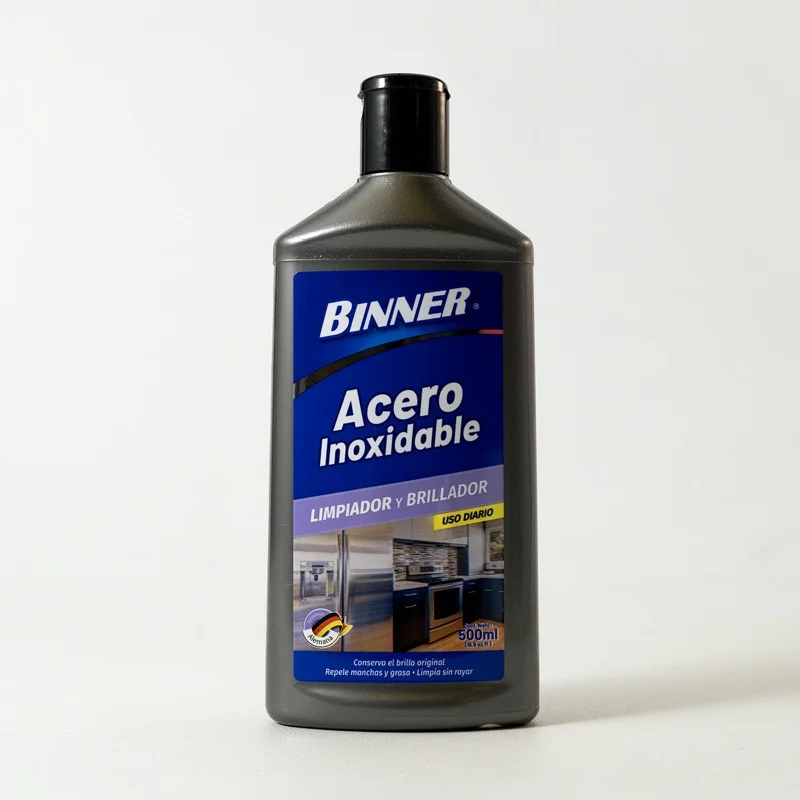 106785-1-Acero_INOX500ML_Limpiador_Brillador-1.webp Limpiador Y Brillador Binner Para Acero Inoxidable 500ml - Imagen 1